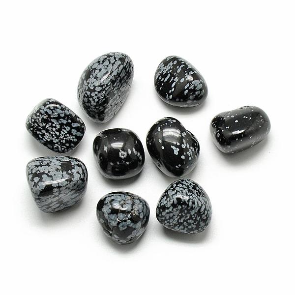 Cuentas Naturales De Copo De Nieve De Obsidiana Piedras Preciosas