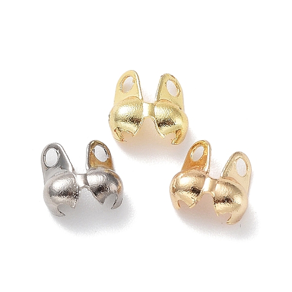 

PandaHall Brass Bead Tips, Calotte Ends, Clamshell Knot Cover, Cadmium Free & Lead Free, Mixed Color, 5x3mm, Hole: 1mm, Inner Diameter: 2mm...