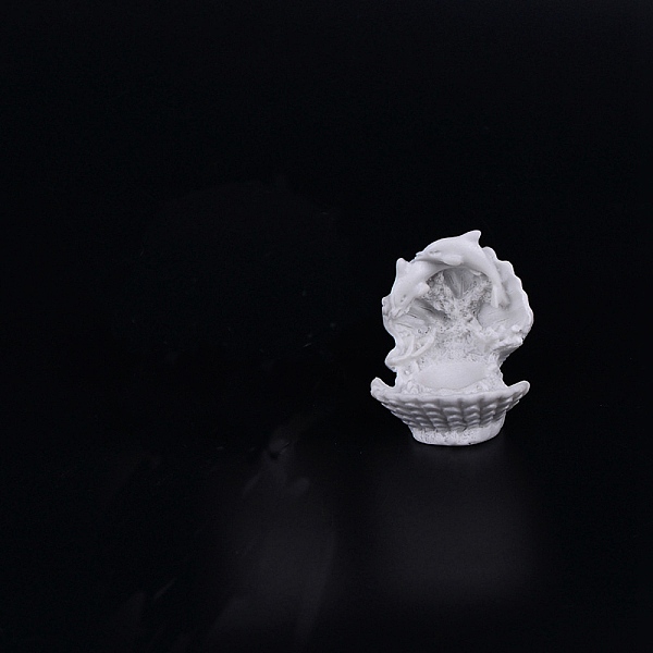 

PandaHall Resin Crystal Ball Display Pedestal, Dolphin Shell Shape Crystal Spheare Holder, 80mm Resin Shell Shape