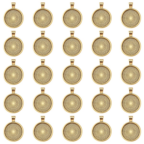 

PandaHall Alloy Pendant Cabochon Settings, Plain Edge Bezel Cups, DIY Findings for Jewelry Making, Antique Golden, Tray: 24.5mm, 37x28x6.5mm...