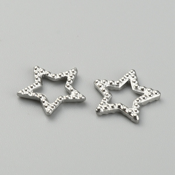 

PandaHall 304 Stainless Steel Linking Rings, Bumped Star, Stainless Steel Color, 10.5x11x1.5mm 304 Stainless Steel Star