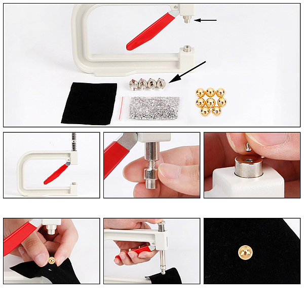 

PandaHall Resin Rhinestone Cabochons & Beads, Jewelry Kit, with Plastic Box, Gold, 8~10x8~10x2.5~15x3~7mm, 1746pcs/box Resin Rhinestone..., Multicolor