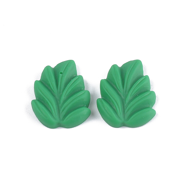 

PandaHall Resin Cabochons, Leaf, Green, 18x15x3mm Resin Leaf Green