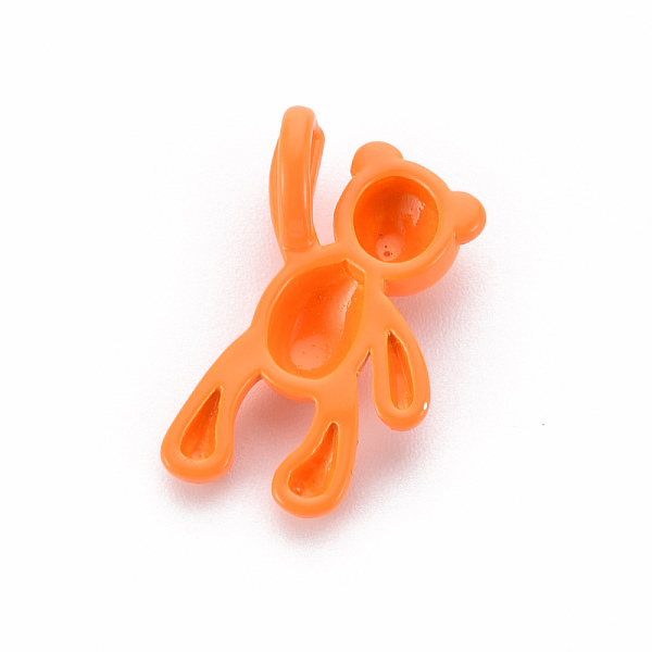 

PandaHall Brass Spray Painted Pendants, Cadmium Free & Nickel Free & Lead Free, Bear, Dark Orange, 20x11x4mm, Hole: 4x2mm Brass Bear