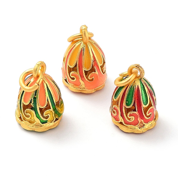 

PandaHall Alloy Enamel Charms, with Jump Ring, Golden, Seedpod of The Lotus Charm, Mixed Color, 14x10mm, Hole: 3mm Alloy+Enamel Others..., Multicolor