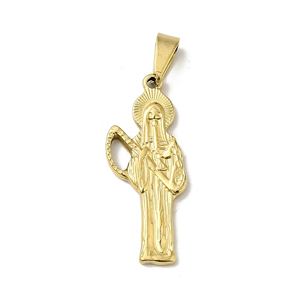 

PandaHall Ion Plating(IP) 304 Stainless Steel Pendants, with 201 Stainless Steel Clasp, Death, Golden, 34x14x2.5mm, Hole: 8x3.5mm 304...