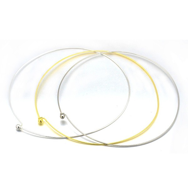 

PandaHall Brass Necklace Making, Rigid Necklaces, Mixed Color, 140mm Brass