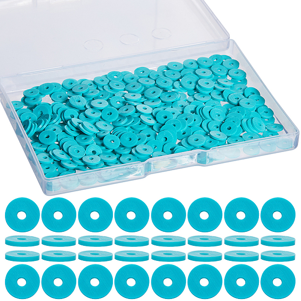 

PandaHall SUNNYCLUE Flat Round Handmade Polymer Clay Beads, Disc Heishi Beads for Hawaiian Earring Bracelet Necklace Jewelry Making, Medium...