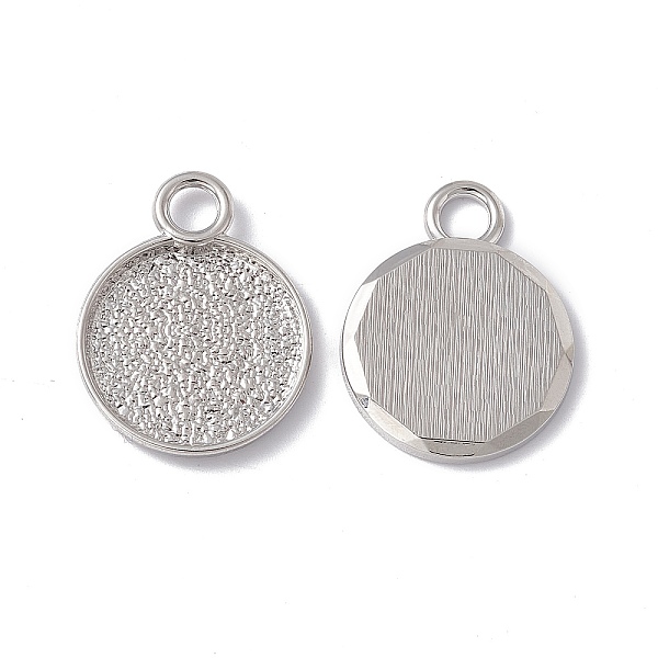 

PandaHall Rack Plating Alloy Pendant Cabochon Settings, Cadmium Free & Lead Free, Flat Round, Platinum, Tray: 19.5mm, 28x22x2.5mm, Hole...