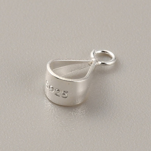 

PandaHall Sterling Silver Tube Bails, Loop Bails, Melon Seed Buckle Pendant Bails, Silver, 10x5x4mm, Hole: 2mm, Inner Diameter: 3.5x5.5mm...
