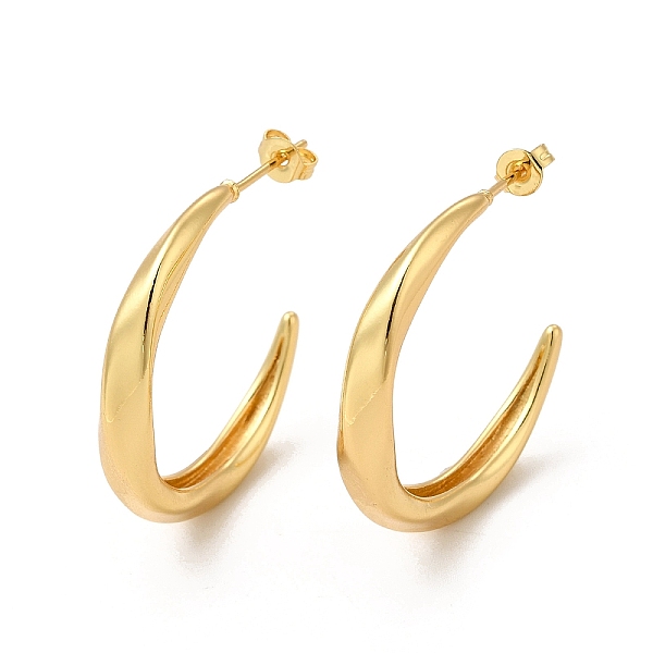 

PandaHall Rack Plating Brass Twist Ring Stud Earrings for Women, Long-Lasting Plated, Cadmium Free & Lead Free, Real 18K Gold Plated...
