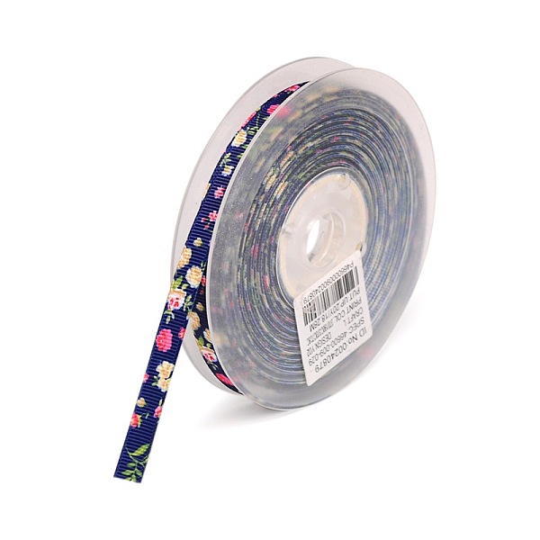 

PandaHall Floral Single-sided Printed Polyester Grosgrain Ribbons, Midnight Blue, 3/8 inch(9mm), about 100yards/roll(91.44m/roll) Polyester...