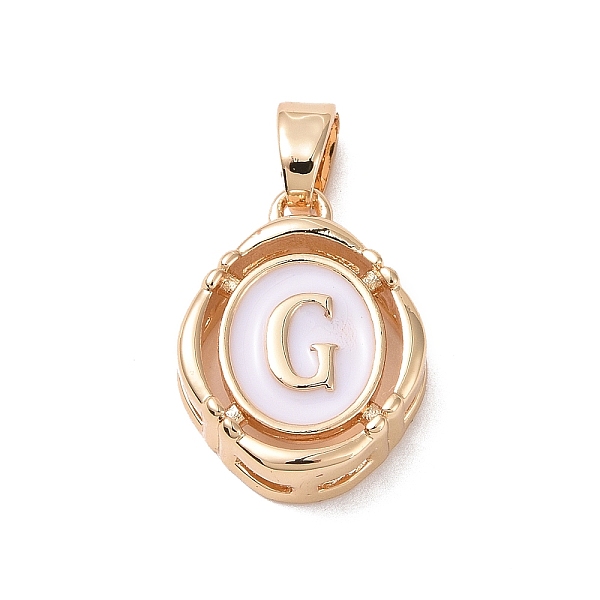 

PandaHall 304 Stainless Steel Enamel Pendants, Oval with Letter, Golden, White, Letter.G, 15.5x11.5x4mm, Hole: 4.5x2.5mm Stainless...