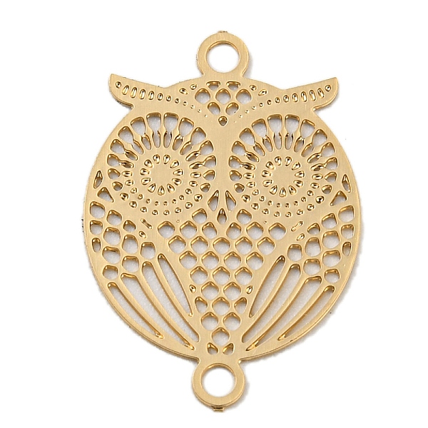

PandaHall Rack Plating Brass Hollow Out Connector Charms, Long-Lasting Plated, Owl Etched Metal Embellishments, Light Gold, 16.5x11.5x0.3mm...