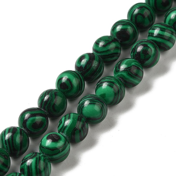 

PandaHall Synthetic Malachite Dyed Beads Strands, Round, Dark Green, 8mm, Hole: 1.2mm, about 47~48pcs/strand, 14.96''~15.16''(38~38.5cm)...