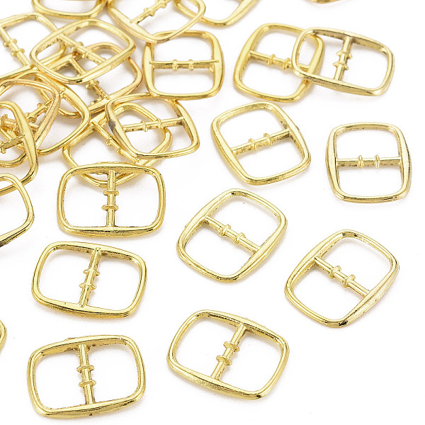

PandaHall 2-Hole Alloy Buttons, Cadmium Free & Nickel Free & Lead Free, Rectangle, Light Gold, 26x22x2mm, Hole: 10.5x10mm Alloy Rectangle