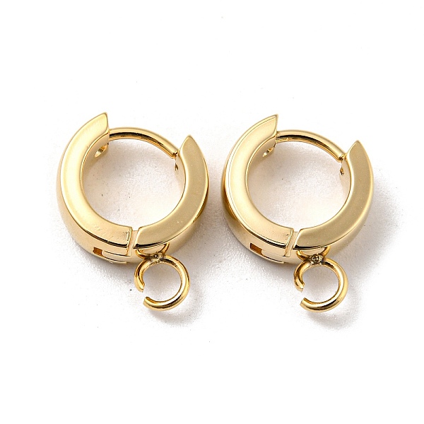 

PandaHall 201 Stainless Steel Huggie Hoop Earrings Findings, with Vertical Loop, with 316 Surgical Stainless Steel Earring Pins, Ring, Real...