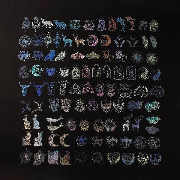 

PandaHall 100Pcs 50 Styles Magic Theme PET Waterproof Laser Stickers Sets, Adhesive Decals for DIY Scrapbooking, Photo Album Decoration...