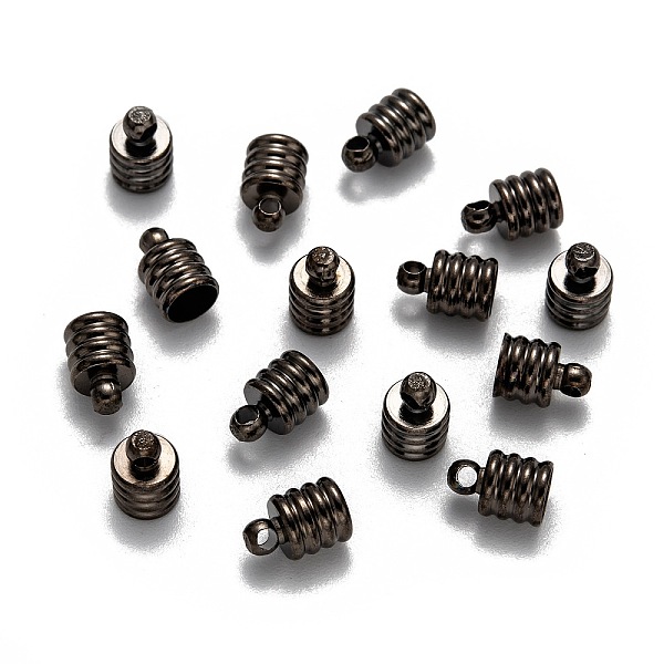 

PandaHall Brass Cord Ends, Gunmetal, 9x6mm, Hole: 1.5mm Brass