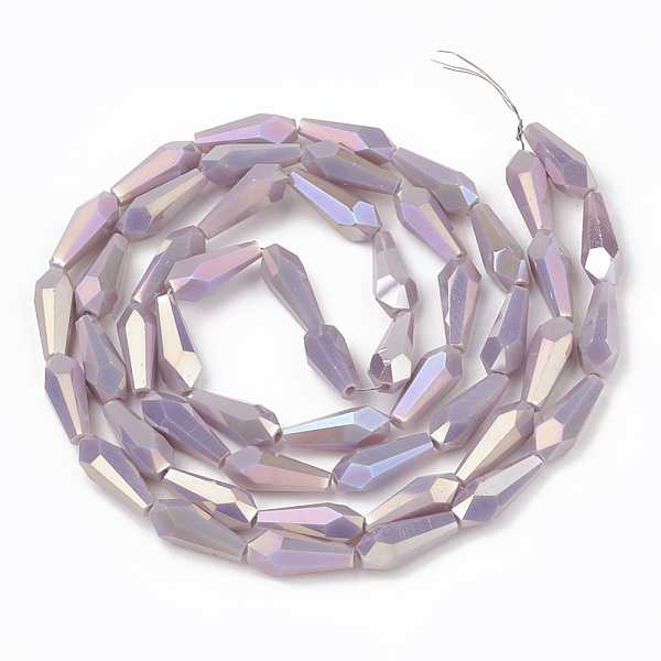 Electroplate Opaco Colore Solido Perle Di Vetro Fili