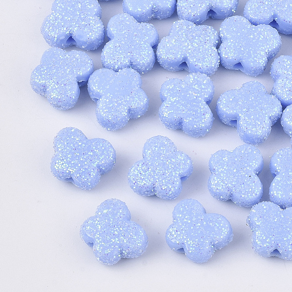 

PandaHall Opaque Acrylic Beads, with Glitter Powder, Butterfly, Light Sky Blue, 9x11x5.5mm, Hole: 1.6mm Acrylic Butterfly Blue
