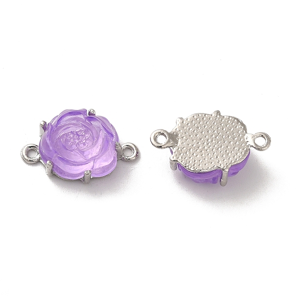 

PandaHall Alloy Connector Charms, Rose Links with Resin, Platinum, Lead Free & Cadmium Free, Purple, 13.5x16x7.5mm, Hole: 1.6mm Alloy+Resin...