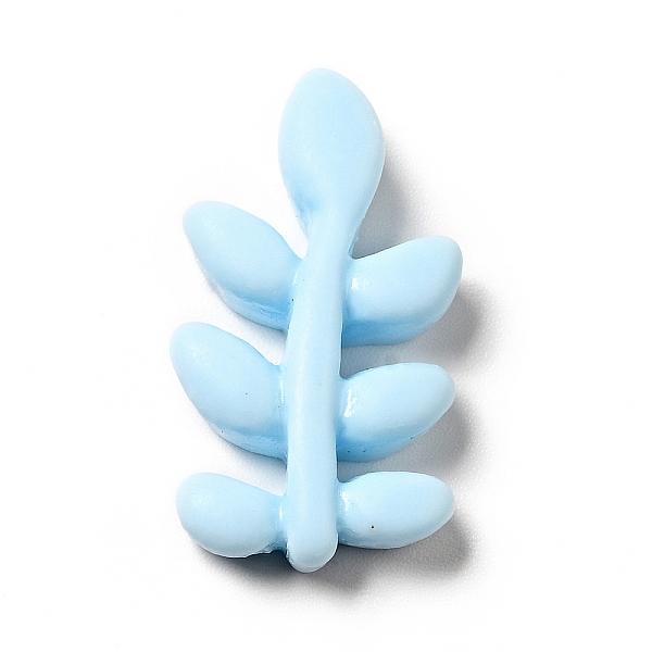 

PandaHall Spring Theme Opaque Resin Cabochons, Light Sky Blue, Leaf, 25x14x5mm Resin Leaf