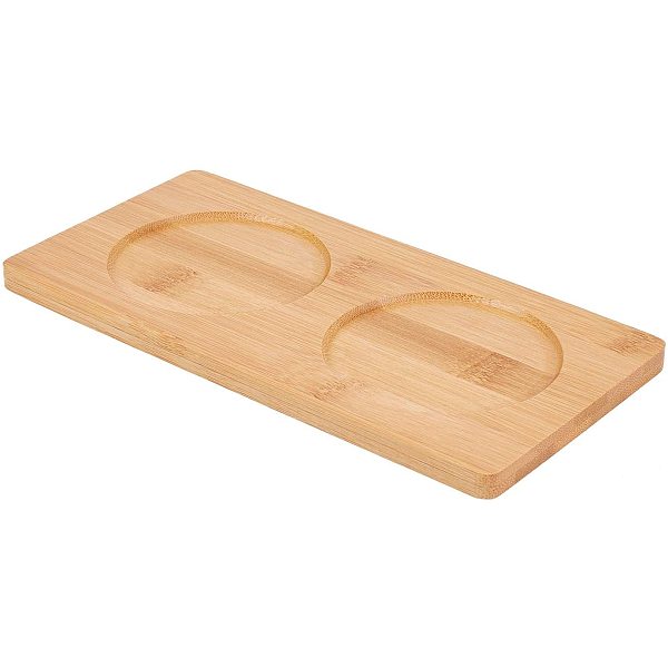 

PandaHall GORGECRAFT Bamboo Tea Serving Tray Natural Wooden Plate for Serving Breakfast, Appetizers, Cheese, Tea, Coffee, 8.7x4.3 Wood