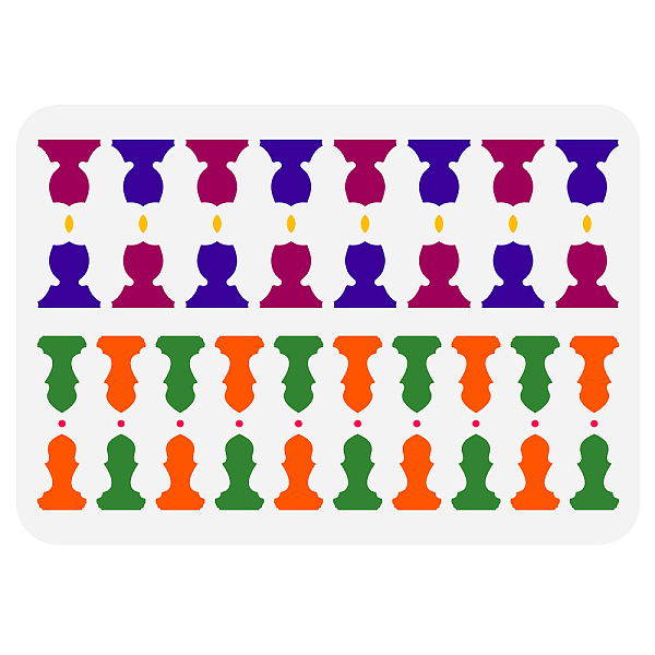 

PandaHall FINGERINSPIRE Chess Pieces Stencil 21x29.7 cm Repeating Chess Pattern Painting Stencil Reusable Borders Stencil Template Plastic...