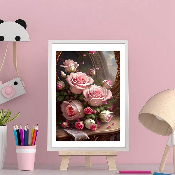 

PandaHall DIY Tree/Flower Pattern 5D Diamond Painting Kits, Pink, 400x300mm Acrylic Flower Pink