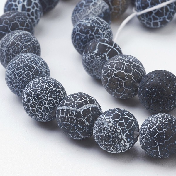 Natural Weathered Agate/Crackle Agate Beads Strands