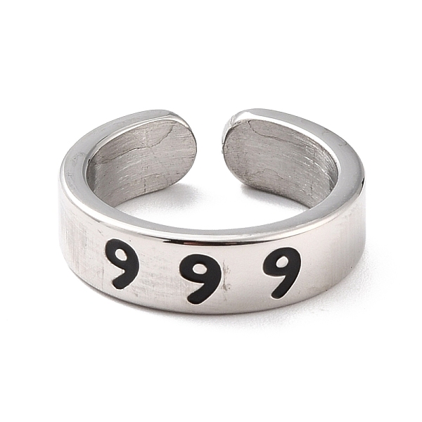 

PandaHall Angel Number Rings for Women, 304 Stainless Steel Enamel Cuff Finger Rings, Num.9, US Size 6 3/4(17.1mm) 304 Stainless Steel...