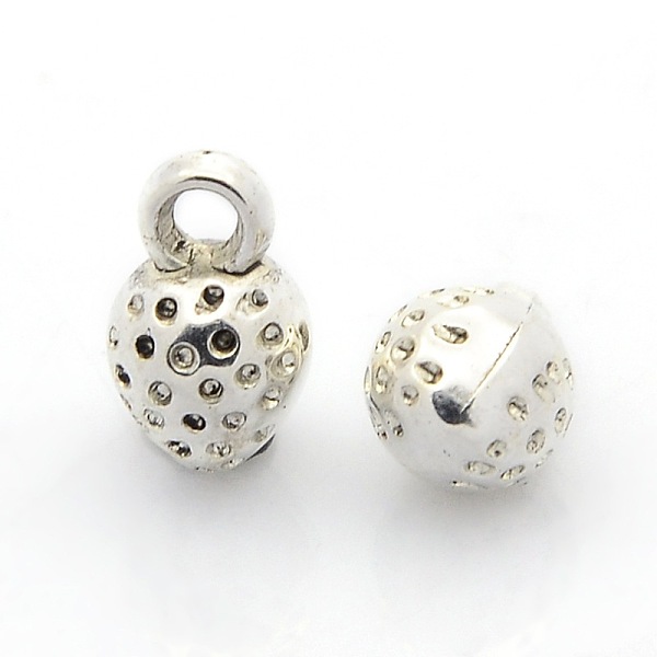 

PandaHall CCB Plastic Fruit Pendants, Strawberry Charms, Antique Silver, 11x7x7mm, Hole: 2mm Plastic Fruit