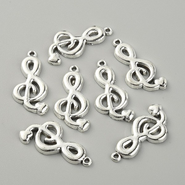 

PandaHall Tibetan Style Alloy Pendants, Musical Note, Antique Silver, 28.5x13x2mm, Hole: 1.2mm Alloy Musical Note