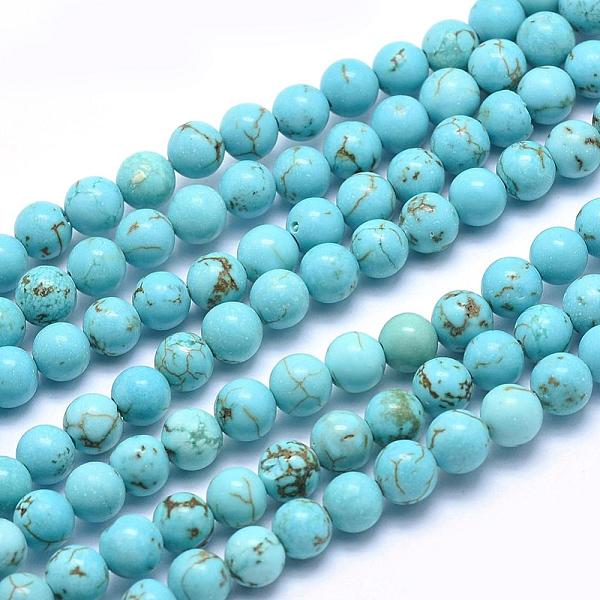 

PandaHall Natural Magnesite Beads Strands, Dyed & Heated, Round, Medium Turquoise, 6mm, Hole: 1mm, about 64pcs/strand, 15.7 inch(40cm)..., Cyan
