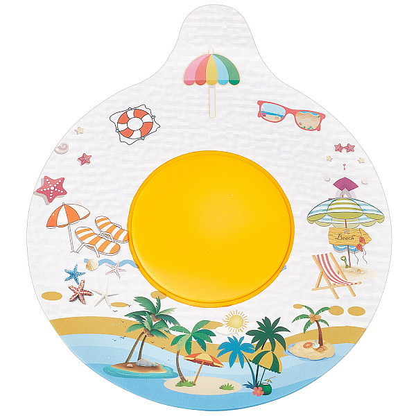 

PandaHall Silicone Sink Plug, Flat Round, Beach Theme Pattern, 155x130x6mm, Inner Diameter: 55.5mm Silicone Others
