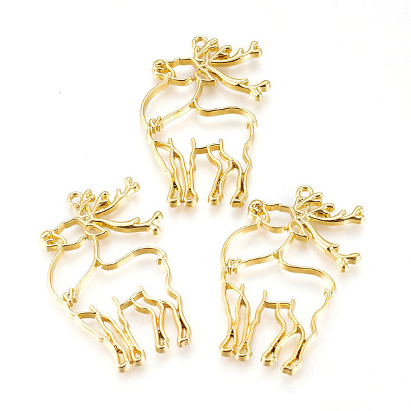 

PandaHall Zinc Alloy Open Back Bezel Pendants, For DIY UV Resin, Epoxy Resin, Pressed Flower Jewelry, Long-Lasting Plated, Christmas...