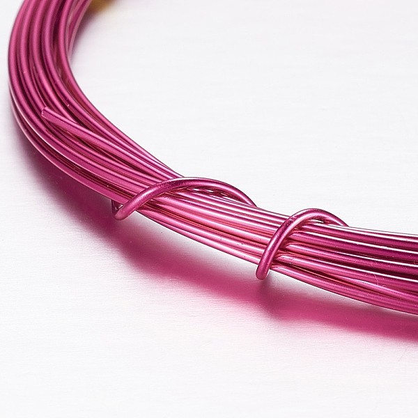

PandaHall Round Aluminum Wire, Bendable Metal Craft Wire, for DIY Arts and Craft Projects, Camellia, 20 Gauge, 0.8mm, 5m/roll(16.4..., Pink