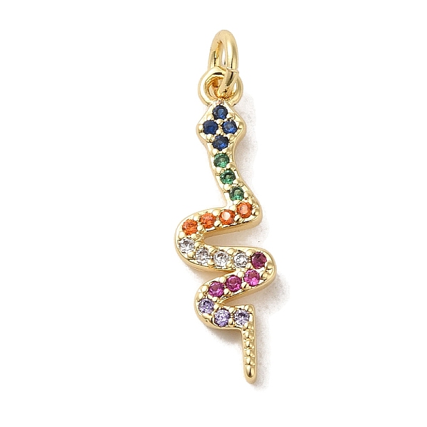 

PandaHall Brass Micro Pave Cubic Zirconia Pendant, Real 18K Gold Plated, Snake, 24x7x2mm, Hole: 3mm Brass+Cubic Zirconia Snake