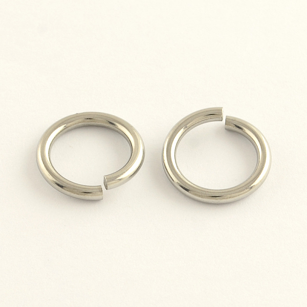 

PandaHall 304 Stainless Steel Open Jump Rings, Stainless Steel Color, 10x1.5mm, Inner Diameter: 7mmr, Hole: 7mm 304 Stainless Steel