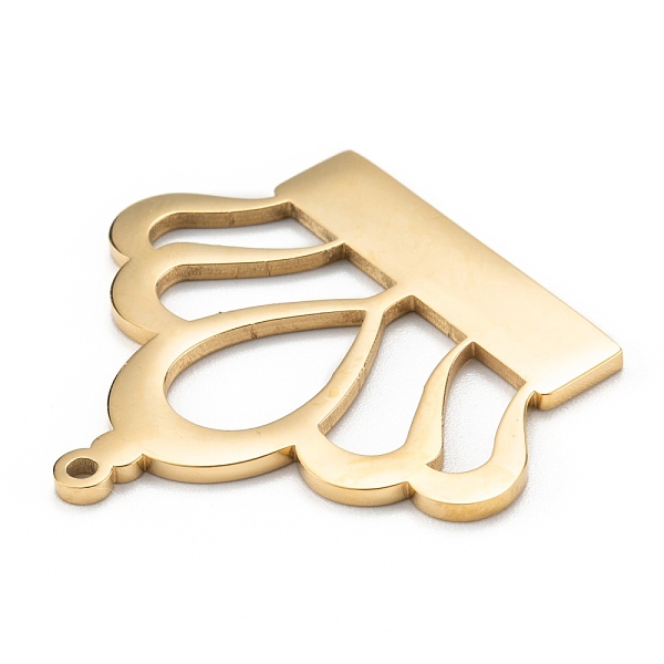 

PandaHall Ion Plating(IP) 304 Stainless Steel Pendants, Laser Cut, Crown, Golden, 31.5x35x1.4mm, Hole: 1.6mm 304 Stainless Steel Crown