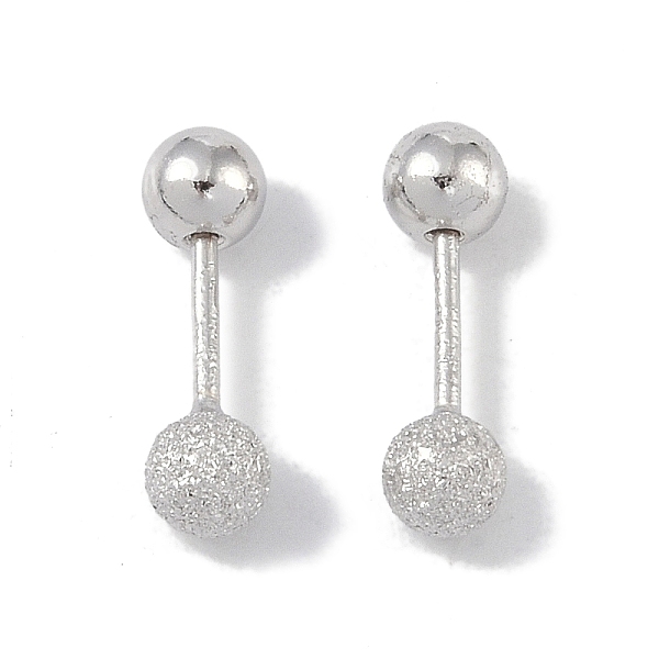 

PandaHall Rhodium Plated 999 Sterling Silver Earlobe Plugs for Women, Texture Round Screw Back Earrings with 999 Stamp, Platinum, 14x4mm...