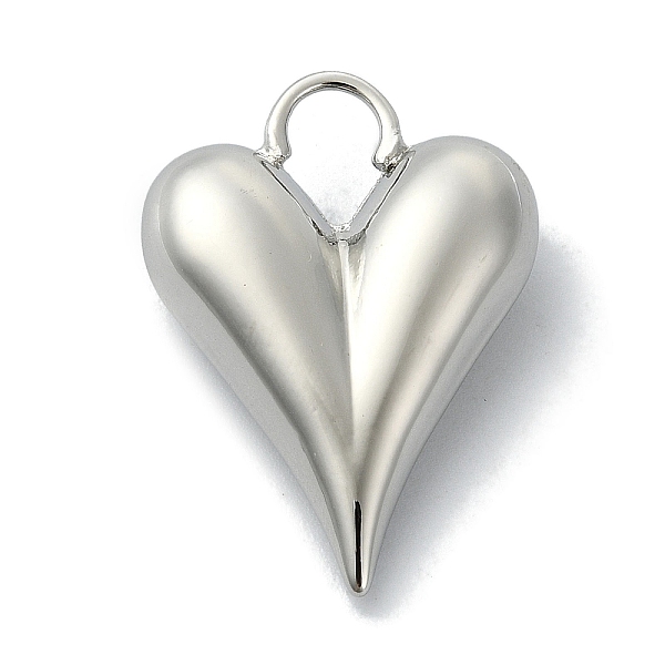 

PandaHall Rack Plating Brass Pendants, Long-Lasting Plated, Lead Free & Cadmium Free, Heart, Platinum, 28x20x7.8mm, Hole: 7x4.5mm Brass...