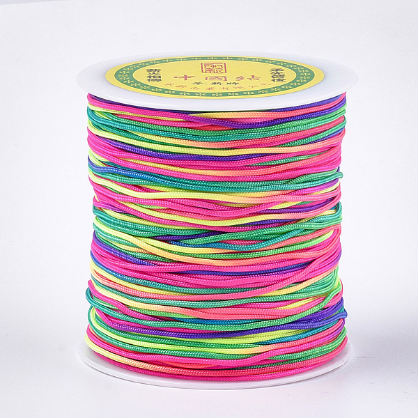 

PandaHall Nylon Thread, Colorful, 1.5mm, about 120.29 yards(110m)/roll Nylon