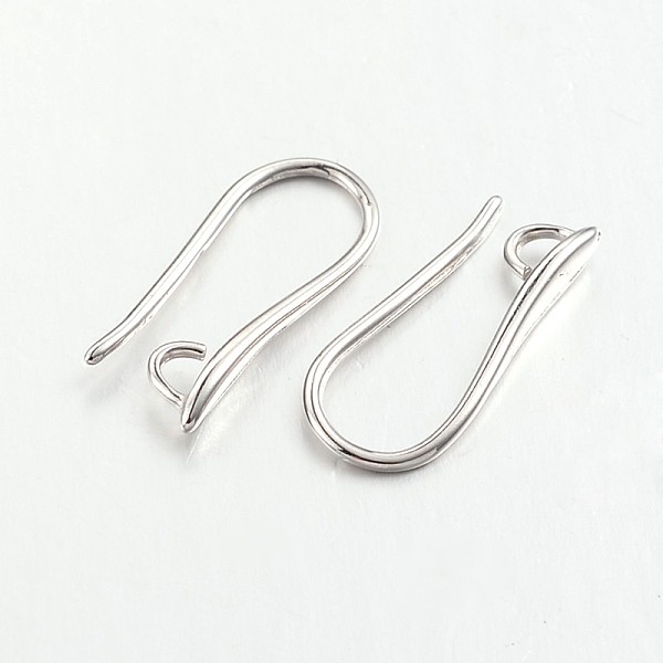 

PandaHall Brass Earring Hooks for Earring Designs, with Horizontal Loop, Lead Free & Cadmium Free, Platinum, 20.5x8.5x2.5mm, Hole: 2mm, 18...