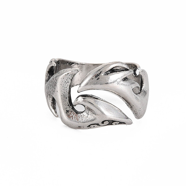 

PandaHall Alloy Open Cuff Ring, Chunky Wide Ring for Women, Cadmium Free & Lead Free, Antique Silver, US Size 7 1/4(17.5mm) Alloy