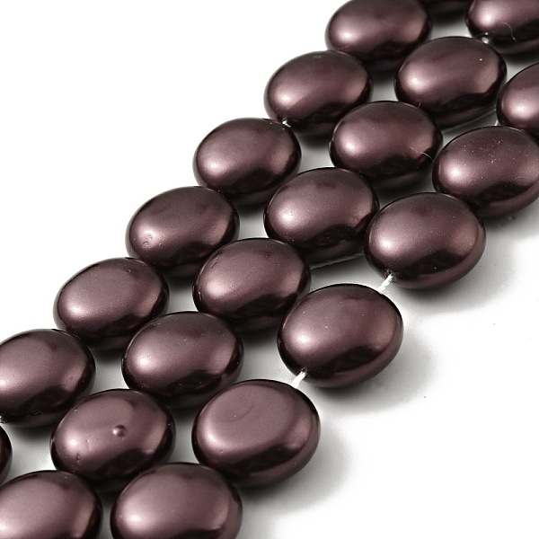 

PandaHall Electroplated Natural Shell Pearl Beads Strands, Polished, Flat Round, Mixed Color, 18x9~9.5mm, Hole: 0.6mm, about 22pcs/strand..., Multicolor