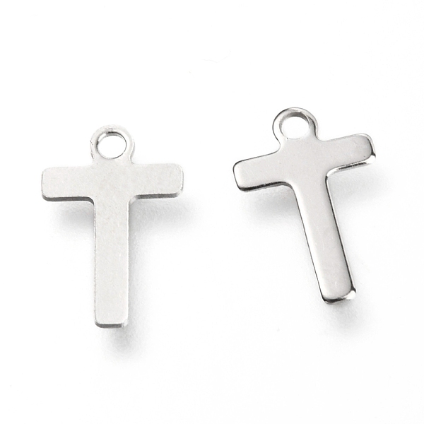 

PandaHall 201 Stainless Steel Charms, Alphabet, Letter.T, 12x7.8x0.6mm, Hole: 1.4mm 201 Stainless Steel Letter T