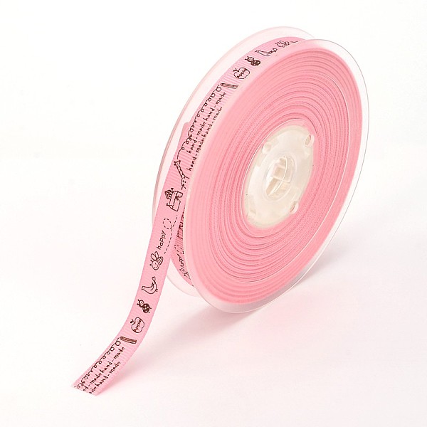 

PandaHall Cartoon Animal Printed Polyester Grosgrain Ribbons for Gift Packings, Pink, 3/8 inch(9mm), about 100yards/roll(91.44m/roll)...