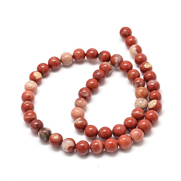 

PandaHall Natural Red Jasper Beads Strands, Round, 6mm, Hole: 1mm, about 62pcs/strand, 15.5 inch Red Jasper Round